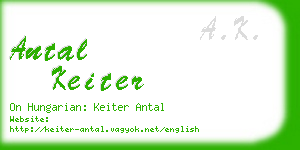 antal keiter business card